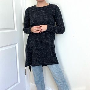 Zara Side Slit Long Sleeve Tunic Top